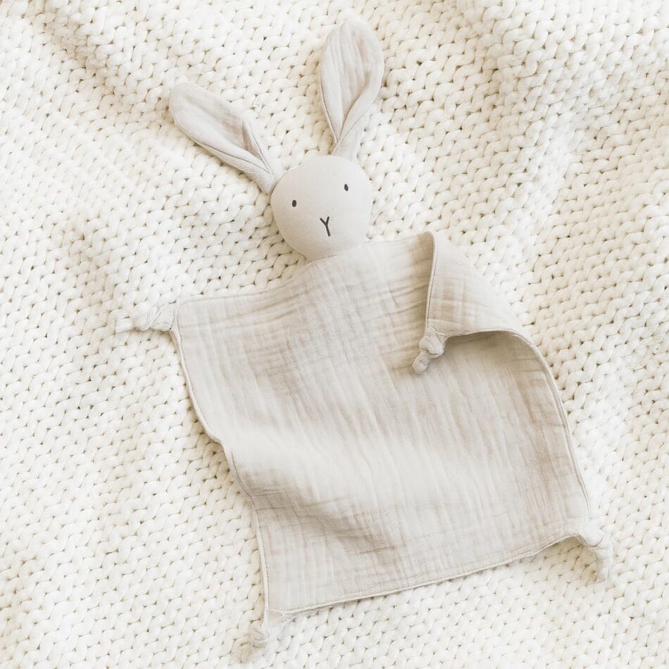 Knuffeldoekje Konijn van Katoen en Mousseline voor Baby's De Knuffel