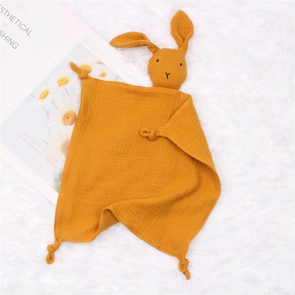 Knuffeldoekje Konijn van Katoen en Mousseline voor Baby's De Knuffel
