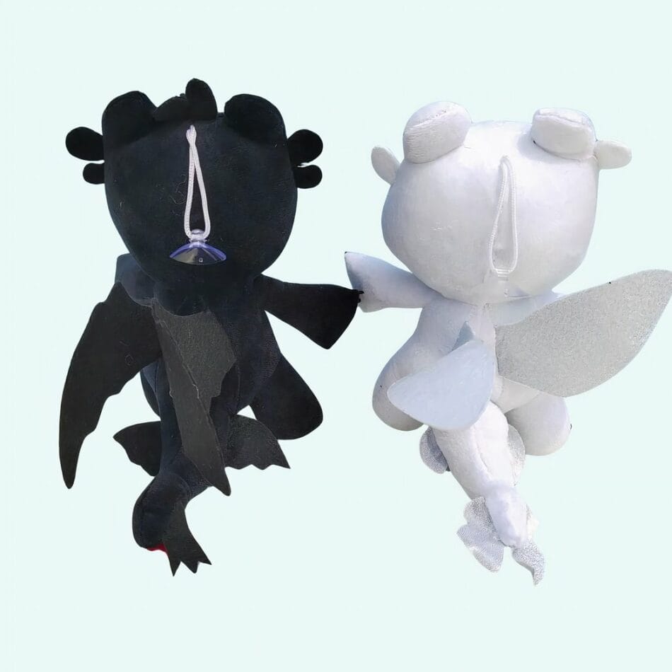 Knuffeldraak Zwart of Wit Zachte Pluche Draakknuffel voor Kinderen De Knuffel