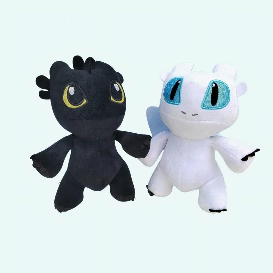 Knuffeldraak Zwart of Wit Zachte Pluche Draakknuffel voor Kinderen De Knuffel