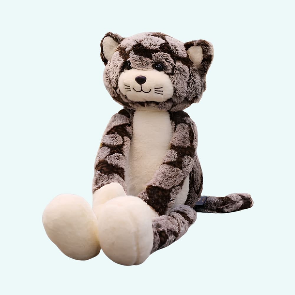 Knuffelkat Grijs Met Lange Benen Zachte Troostknuffel De Knuffel 50-cm