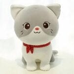Knuffelkat Schattig met Strik en Kleurrijke Veter De Knuffel