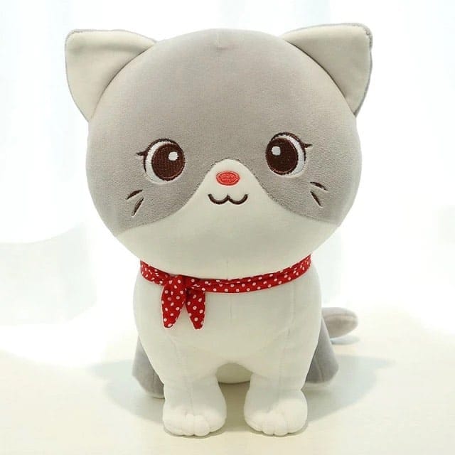 Knuffelkat Schattig met Strik en Kleurrijke Veter De Knuffel