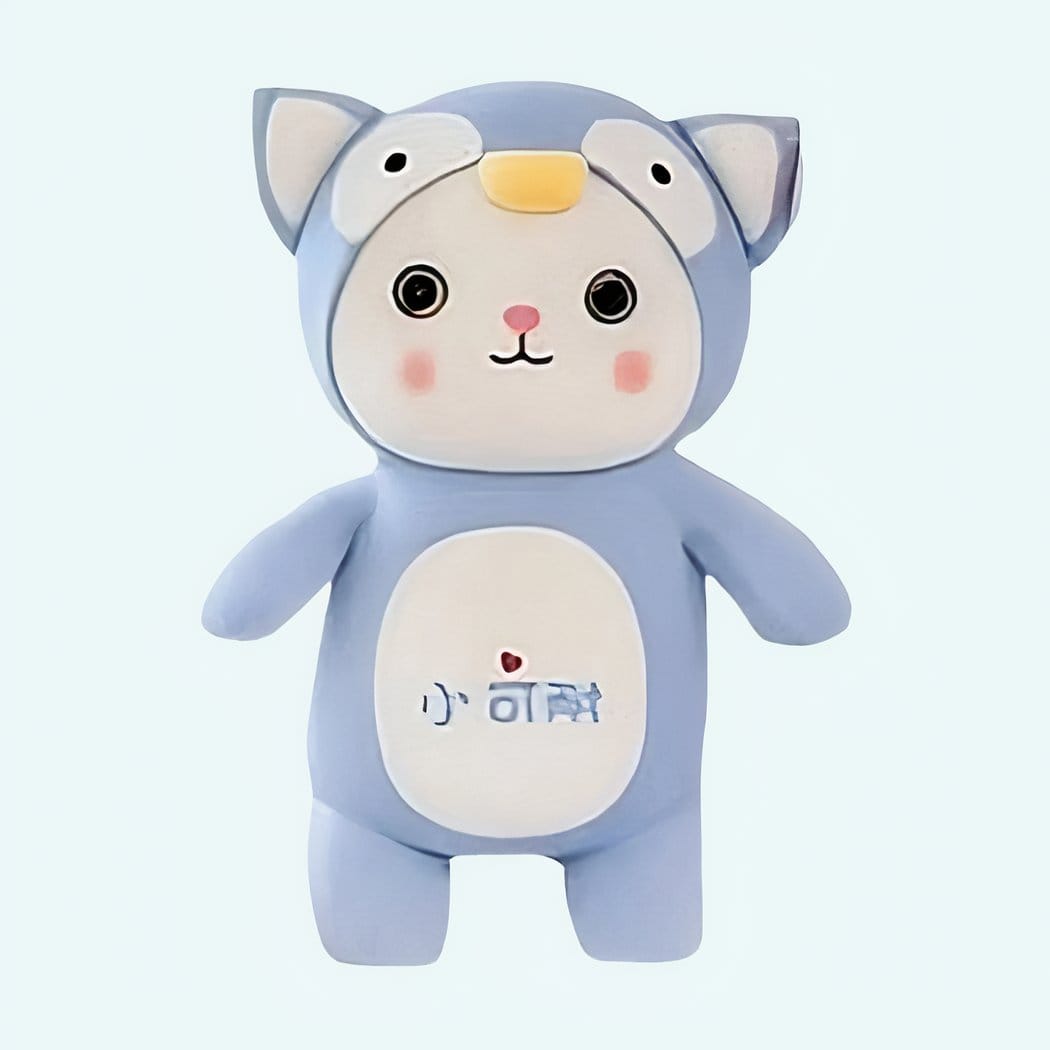 Knuffelkat Verkleed Als Pinguïn Met Blauwe Jurk De Knuffel 25cm