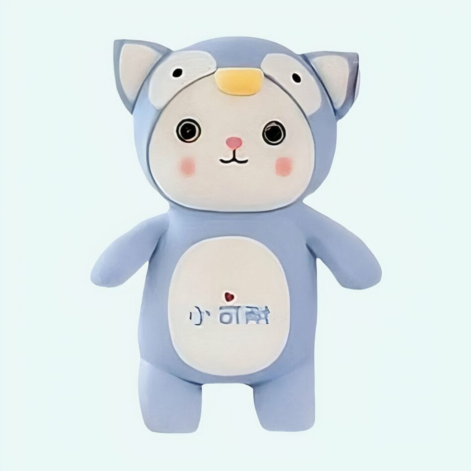 Knuffelkat Verkleed Als Pinguïn Met Blauwe Jurk De Knuffel