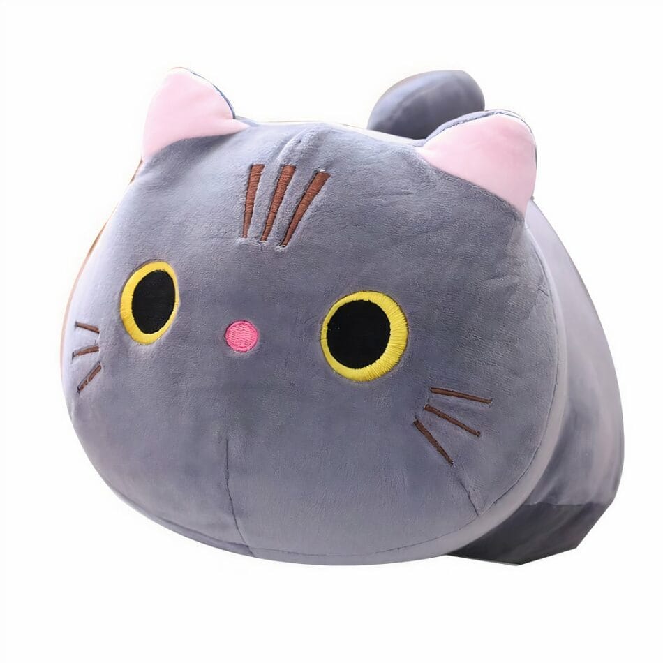 Knuffelkussen Kat met Gigantische Groene Ogen Zachte Decoratie De Knuffel