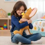 Knuffelmuis Jerry Zachte Knuffel met Vriendelijke Glimlach De Knuffel
