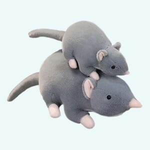 Knuffelmuis Jerry Zachte Knuffel met Vriendelijke Glimlach De Knuffel