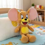 Knuffelmuis Jerry Zachte Knuffel met Vriendelijke Glimlach De Knuffel