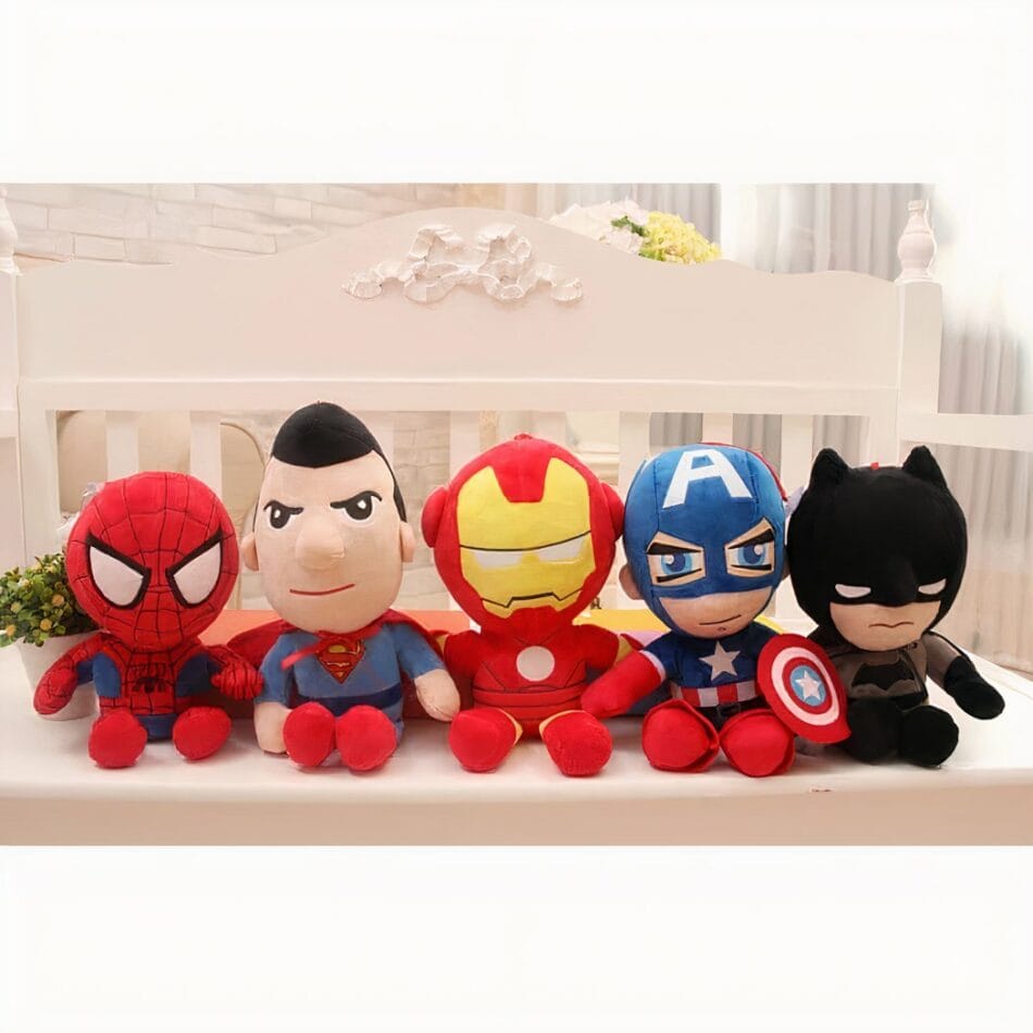Knuffels Marvel en DC Superman Spiderman Iron Man Batman De Knuffel