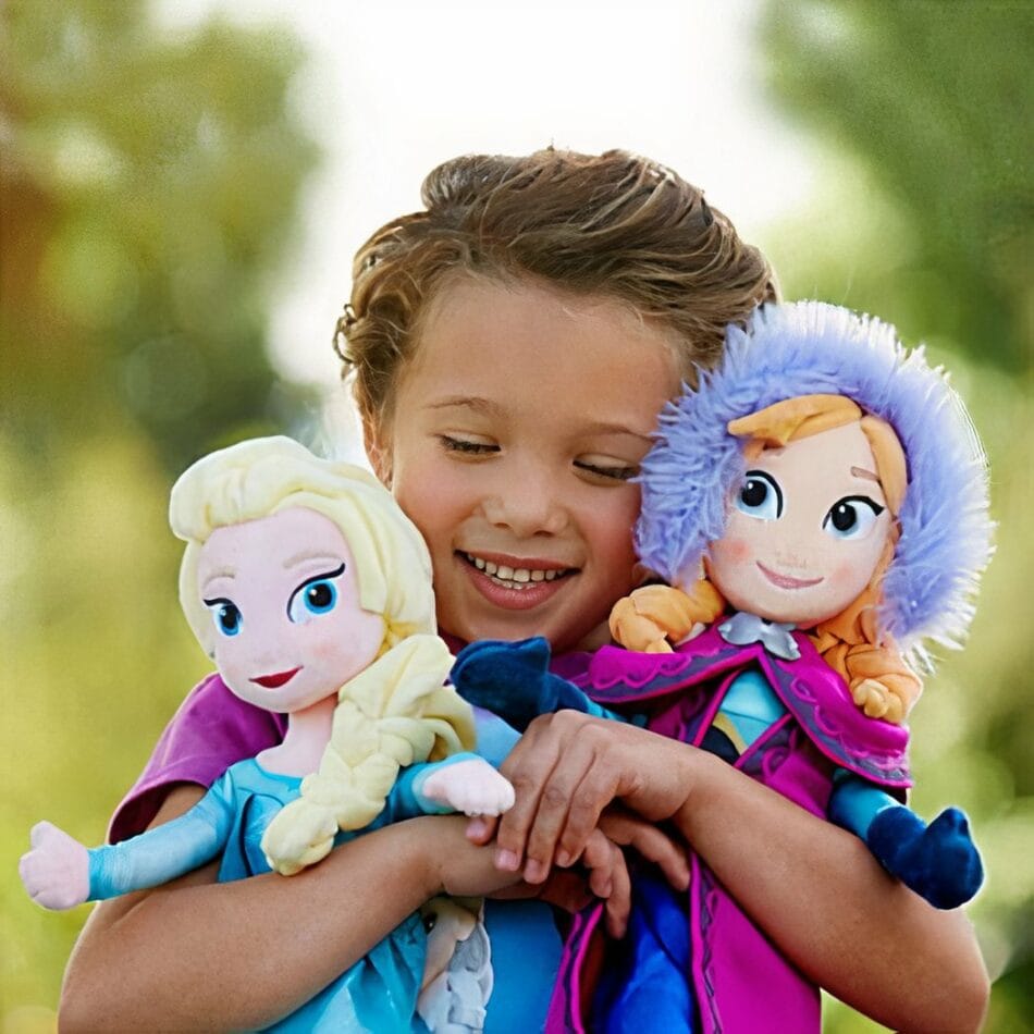 Knuffelset Elsa en Anna uit Frozen in Cadeauverpakking De Knuffel