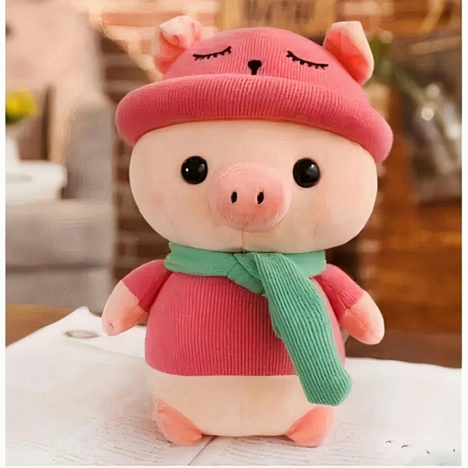 Knuffelvarken In Roze Outfit Met Zachte Vulling De Knuffel