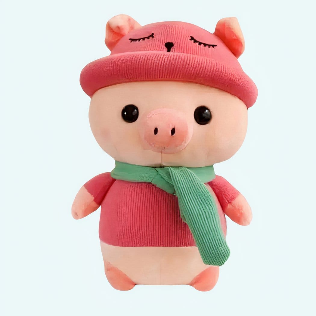Knuffelvarken In Roze Outfit Met Zachte Vulling De Knuffel 25cm