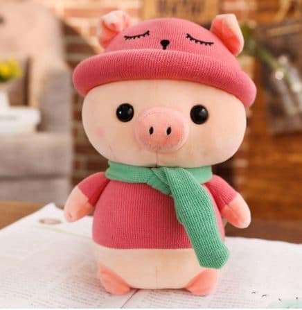Knuffelvarken In Roze Outfit Met Zachte Vulling De Knuffel