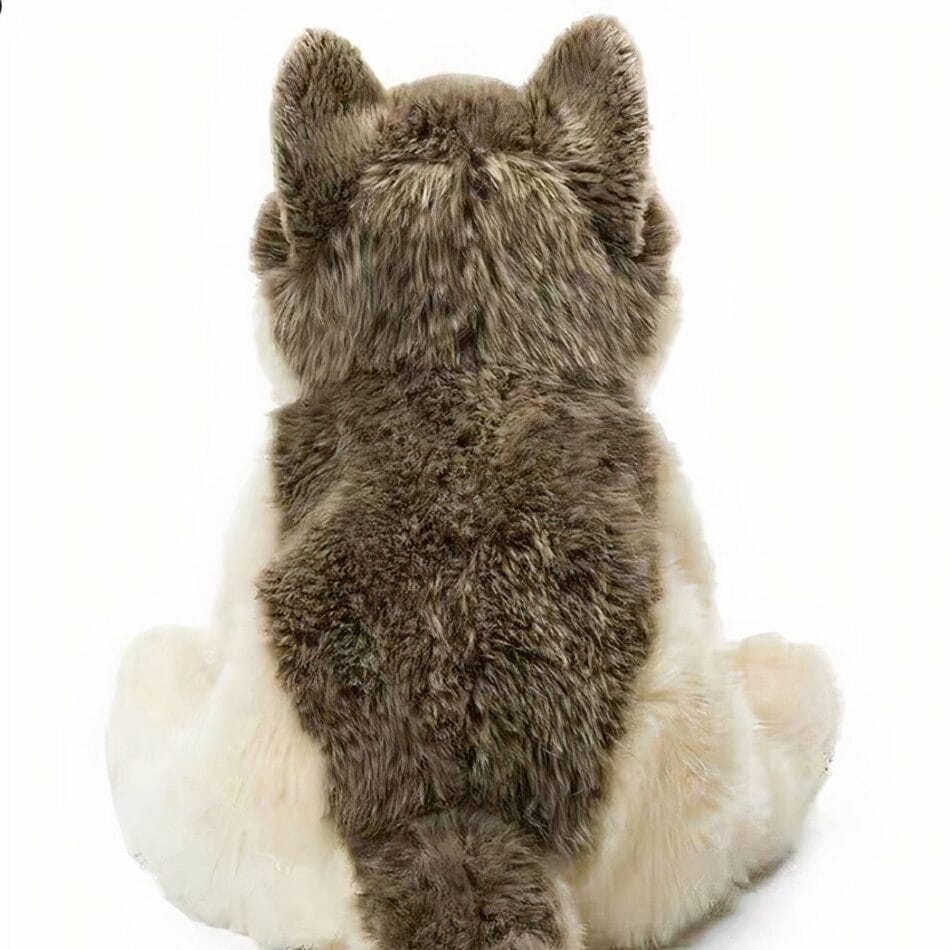 Knuffelwolf Grijs Schattig Met Realistische Vacht De Knuffel