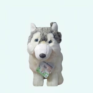 Knuffelwolf Grijs Schattig Met Realistische Vacht De Knuffel