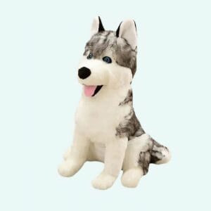 Knuffelwolf Grijs Schattig Met Realistische Vacht De Knuffel