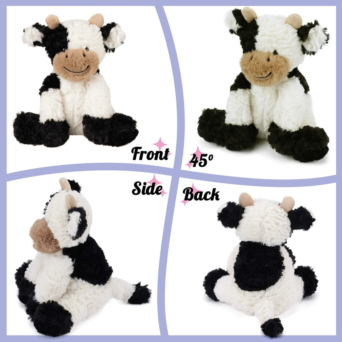 Koe Knuffel 30 cm | Zachte Pluche Koetje De Knuffel