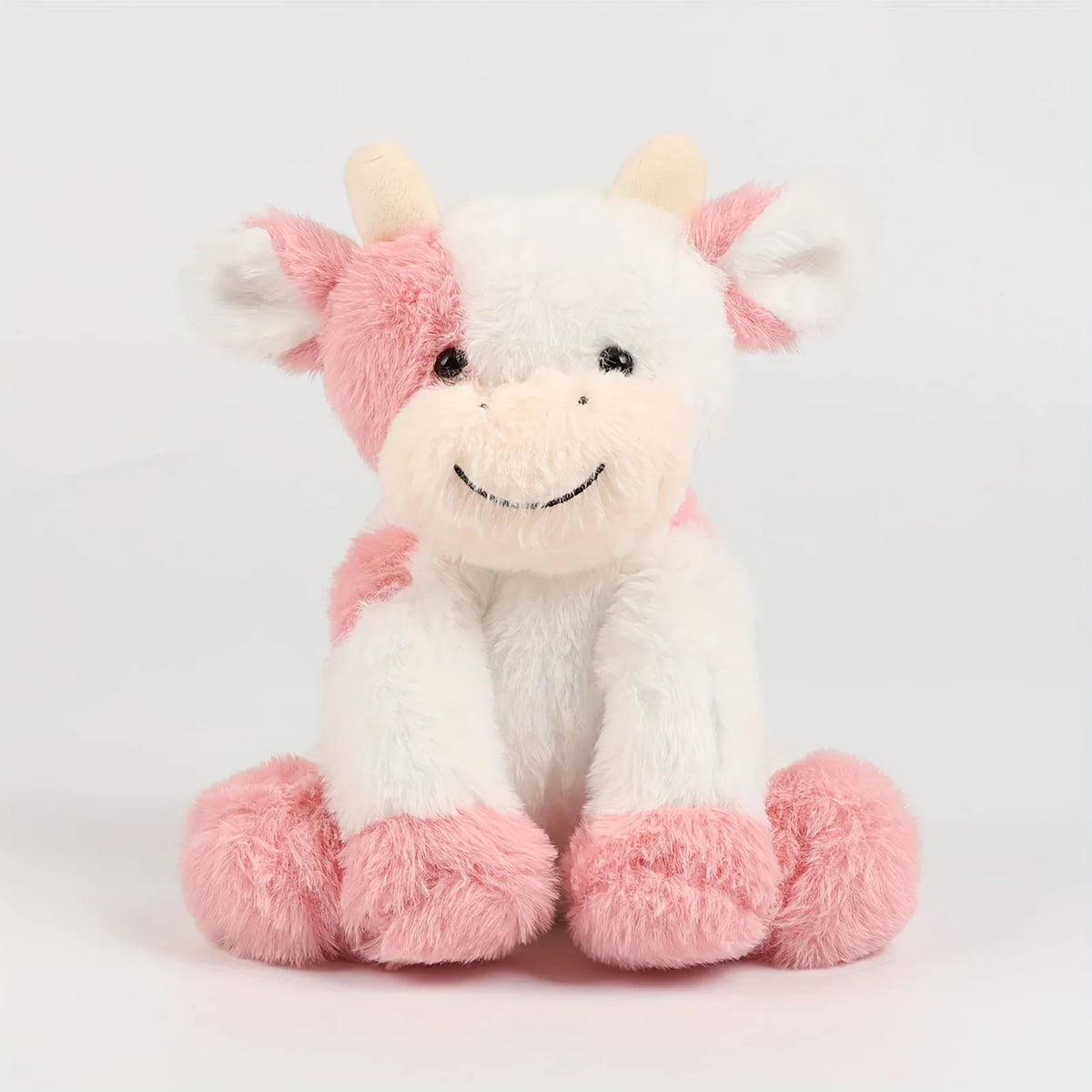 Koe Knuffel 30 cm | Zachte Pluche Koetje De Knuffel Roze