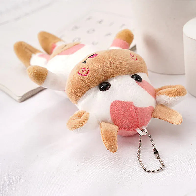 Koe Knuffel Sleutelhanger | Pluche Kawaii Koetje Tashanger De Knuffel