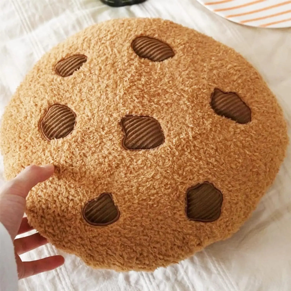 Koekje Kussen 10 of 28 cm | Zacht Pluche Koekkussen, ook per Set De Knuffel