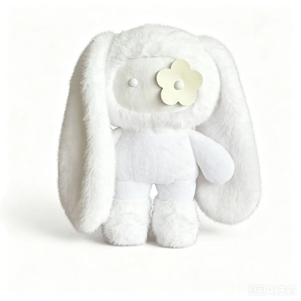 Konijn Knuffel 30 cm | Pluche Konijn met Bloemogen De Knuffel Model A