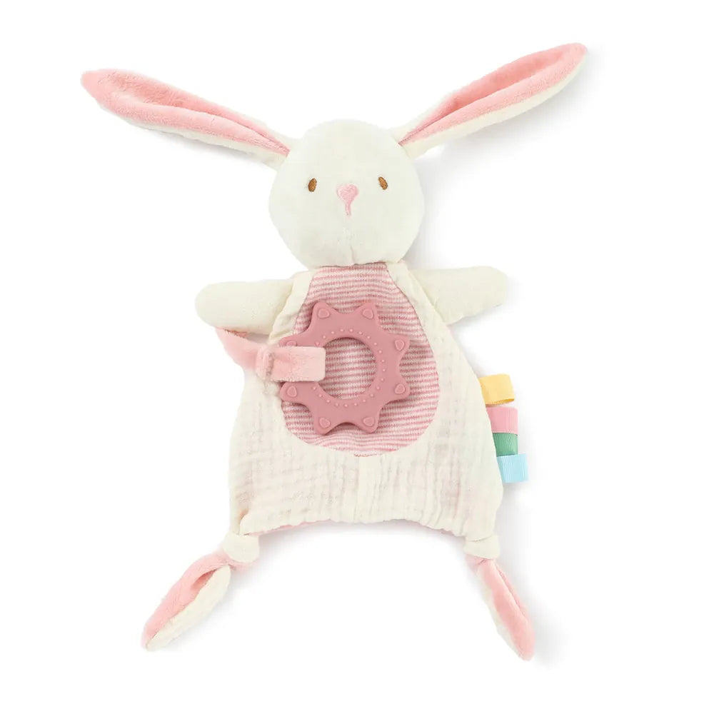Konijn Knuffeldoekje met Bijtring | Ritselend Babydoekje De Knuffel
