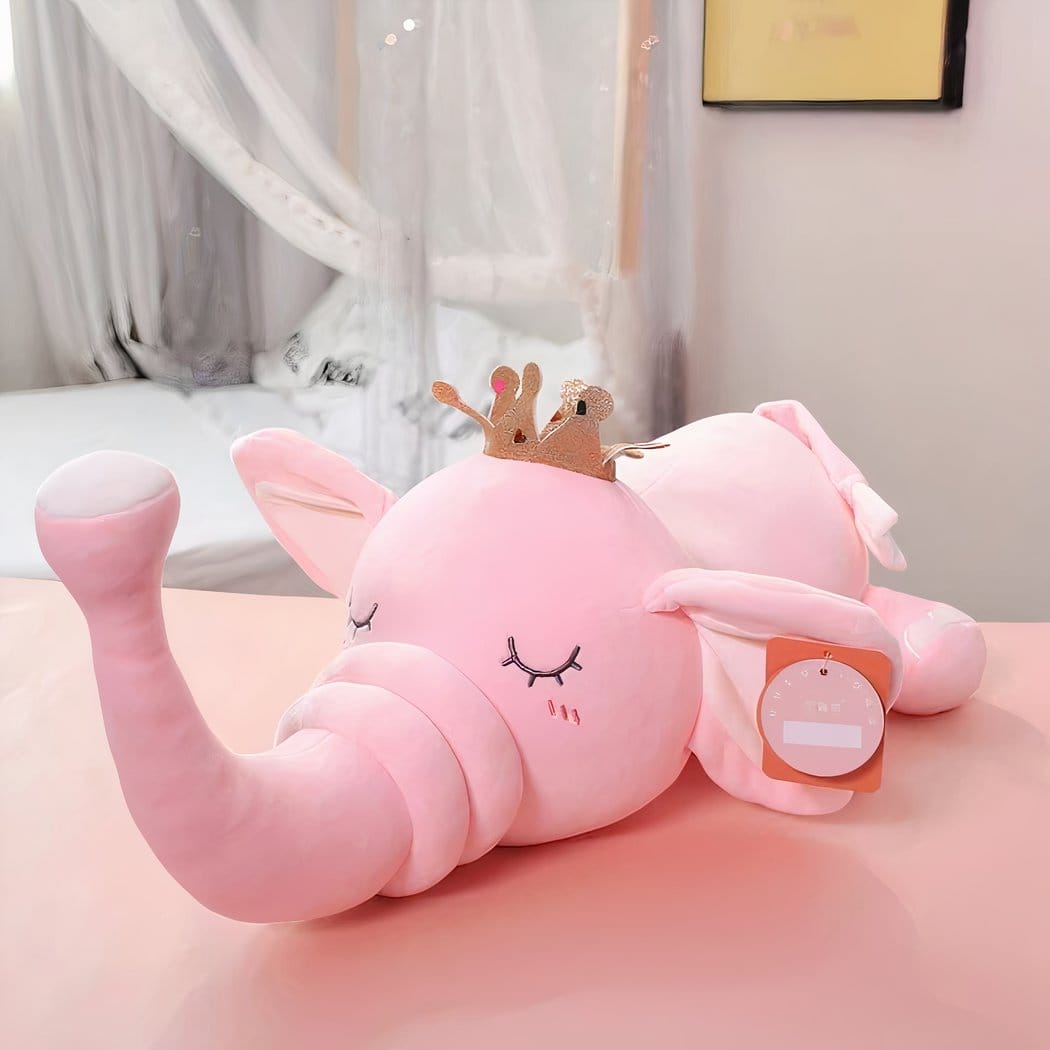 Koninklijke Koningsolifant Knuffel Met Kroon Ma Peluche De Knuffel roze / 45cm