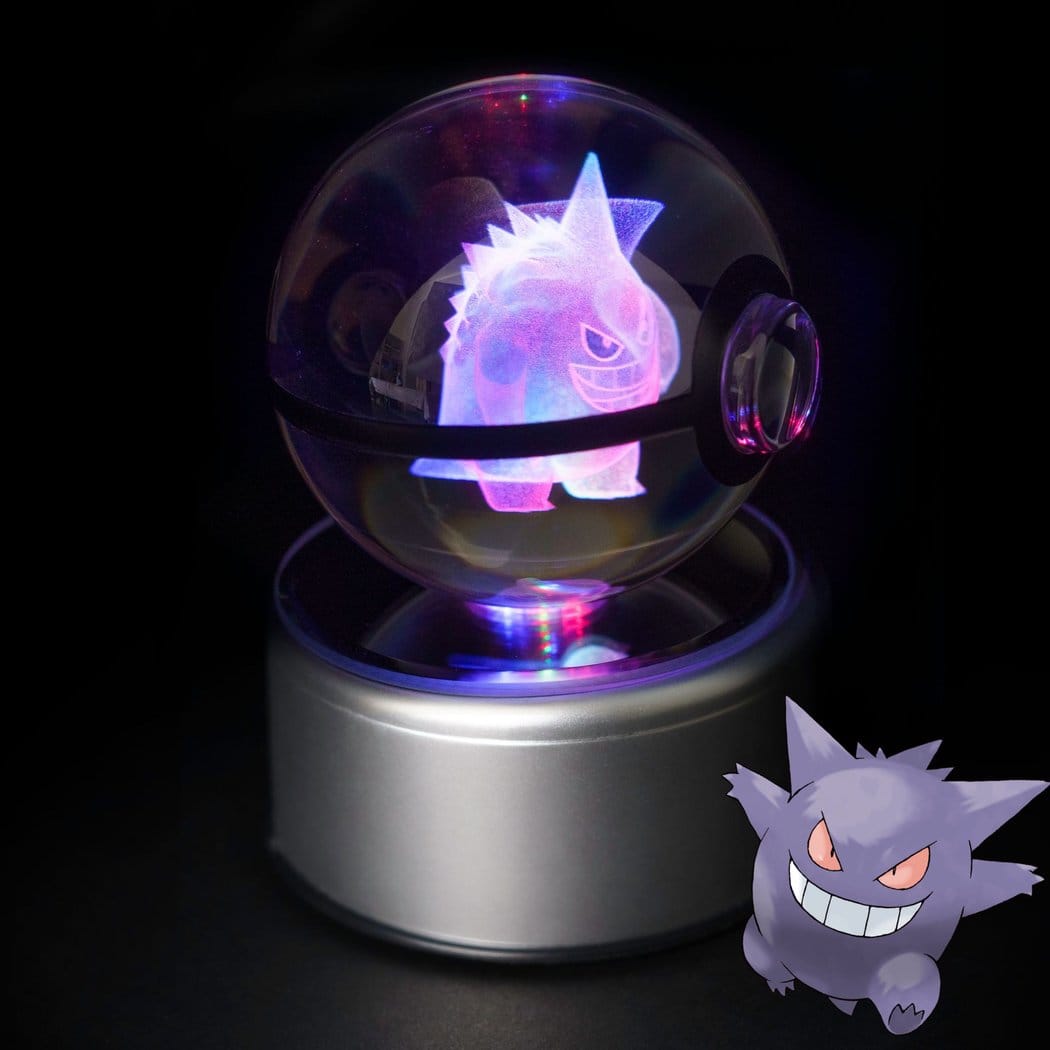 Kristallen Lichtgevende Pokéball Met LED Verlichting De Knuffel ectoplasma / s