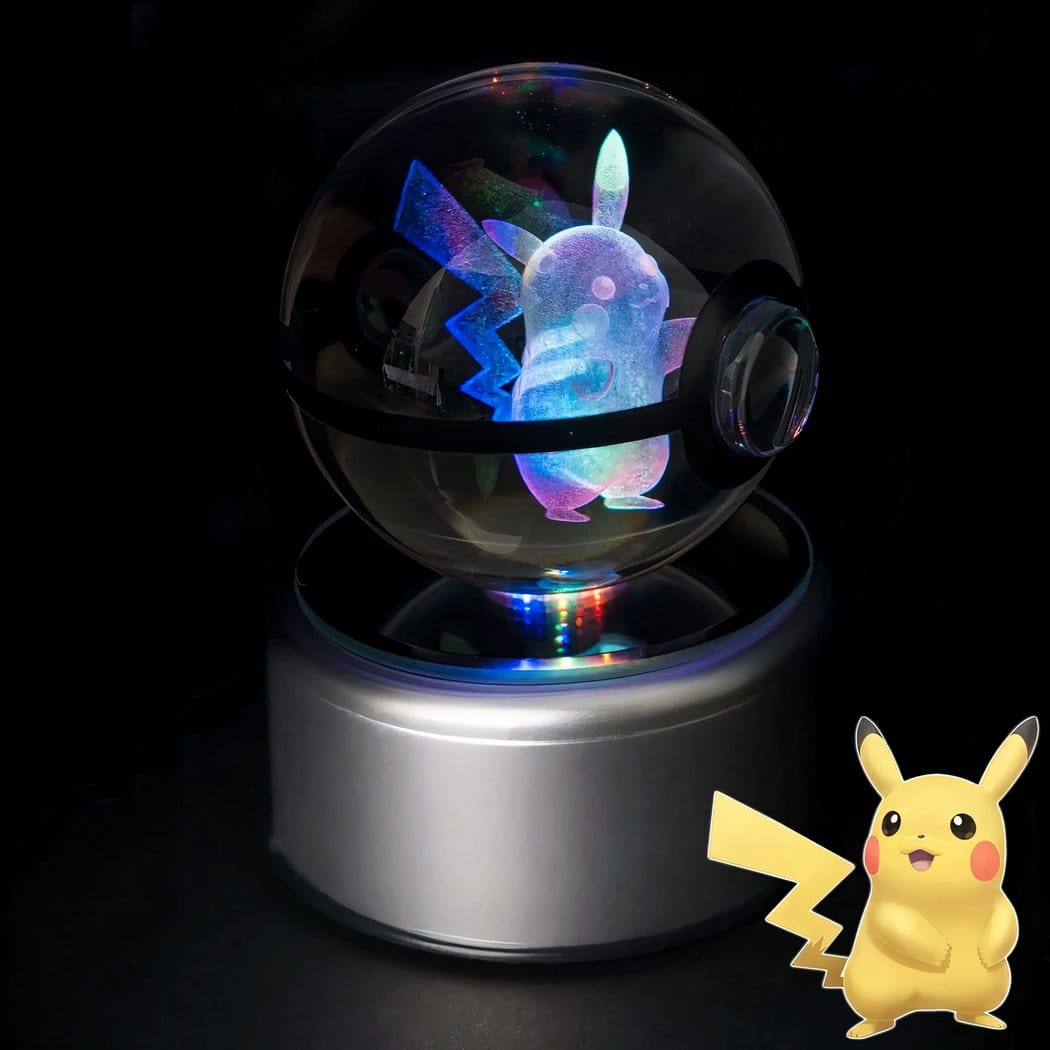 Kristallen Lichtgevende Pokéball Met LED Verlichting De Knuffel pikachu / s