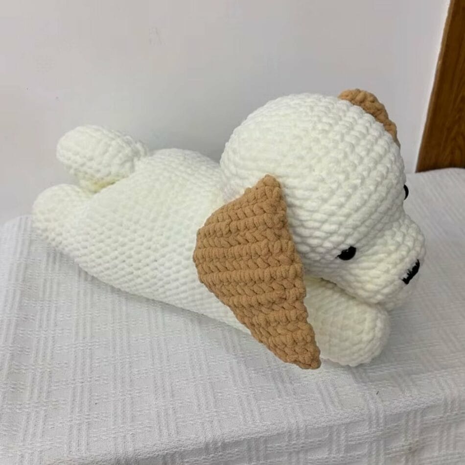 Kussenknuffel Hond Crochet Handgemaakt Zacht Ambachtelijk De Knuffel