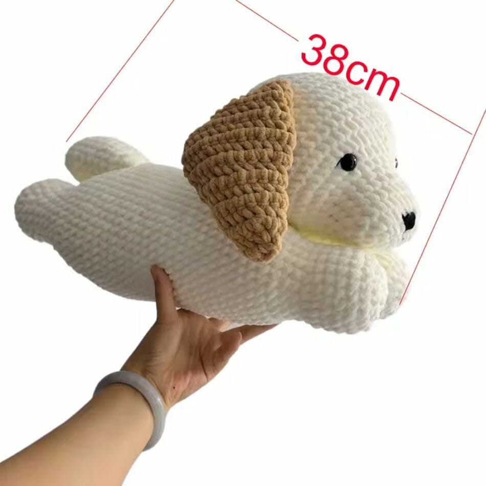 Kussenknuffel Hond Crochet Handgemaakt Zacht Ambachtelijk De Knuffel