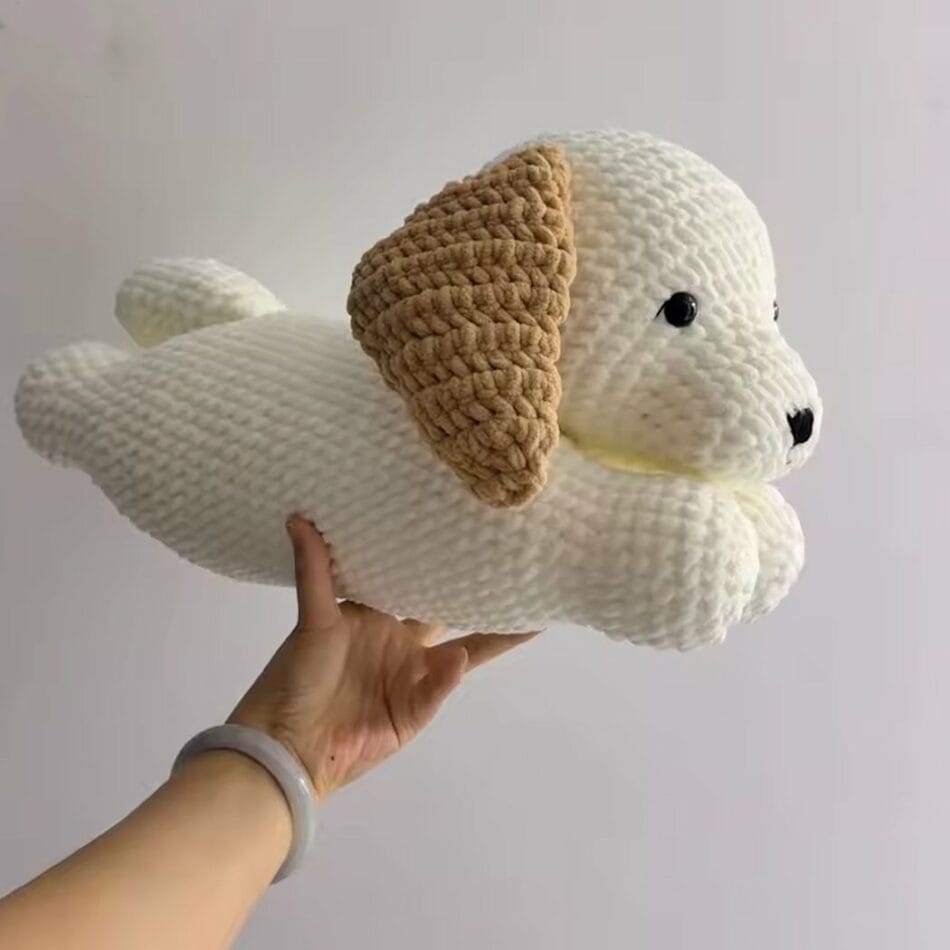 Kussenknuffel Hond Crochet Handgemaakt Zacht Ambachtelijk De Knuffel