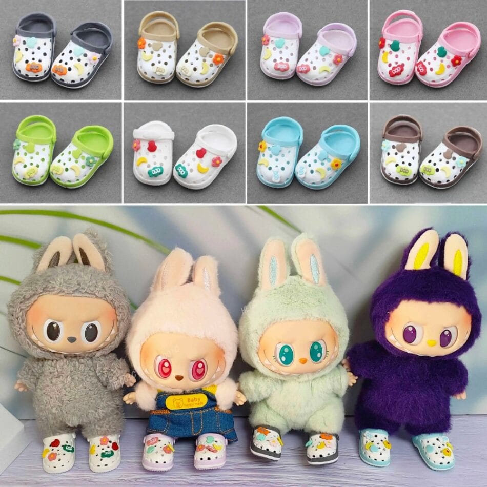 Labubu Knuffel Crocs Stijl Mini Schoentjes De Knuffel