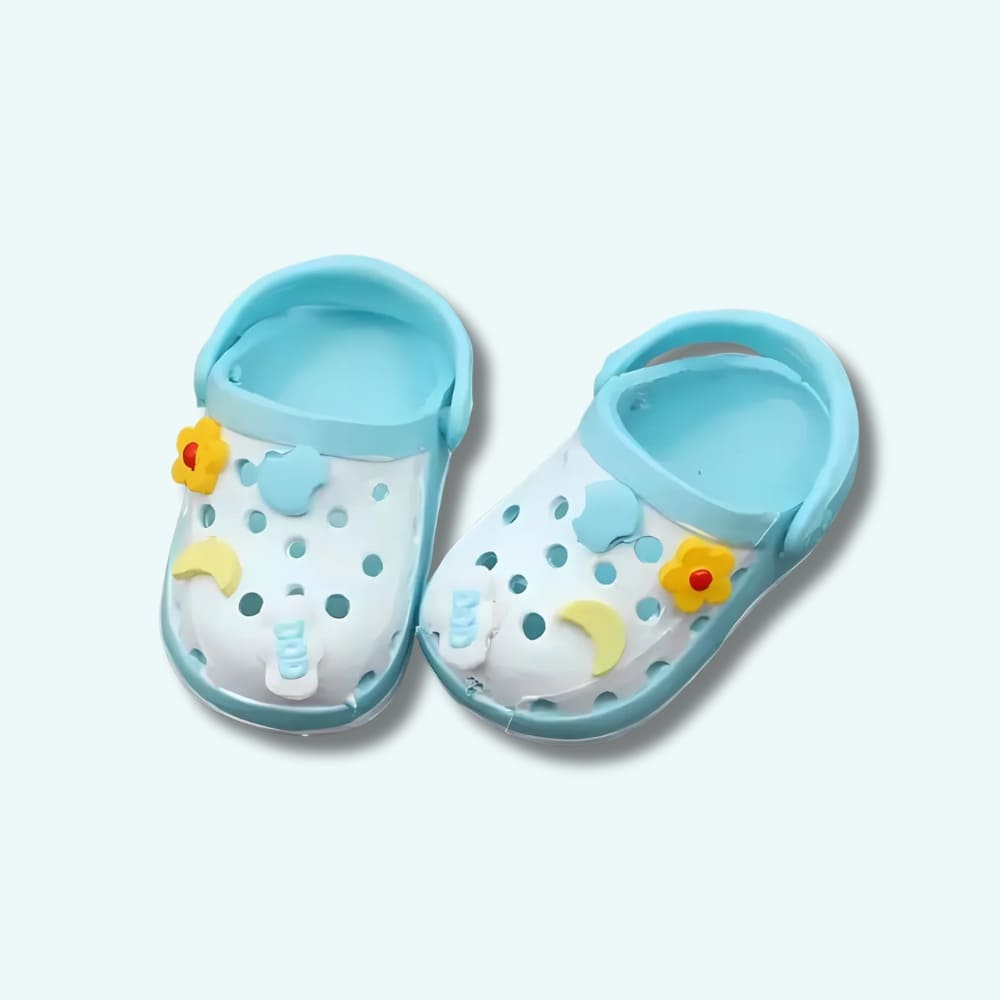 Labubu Knuffel Crocs Stijl Mini Schoentjes De Knuffel blauw