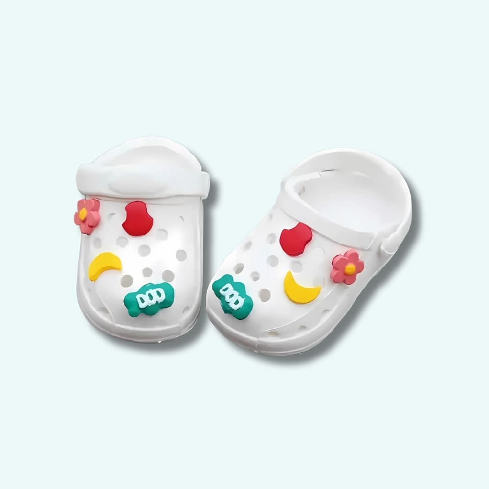 Labubu Knuffel Crocs Stijl Mini Schoentjes De Knuffel wit