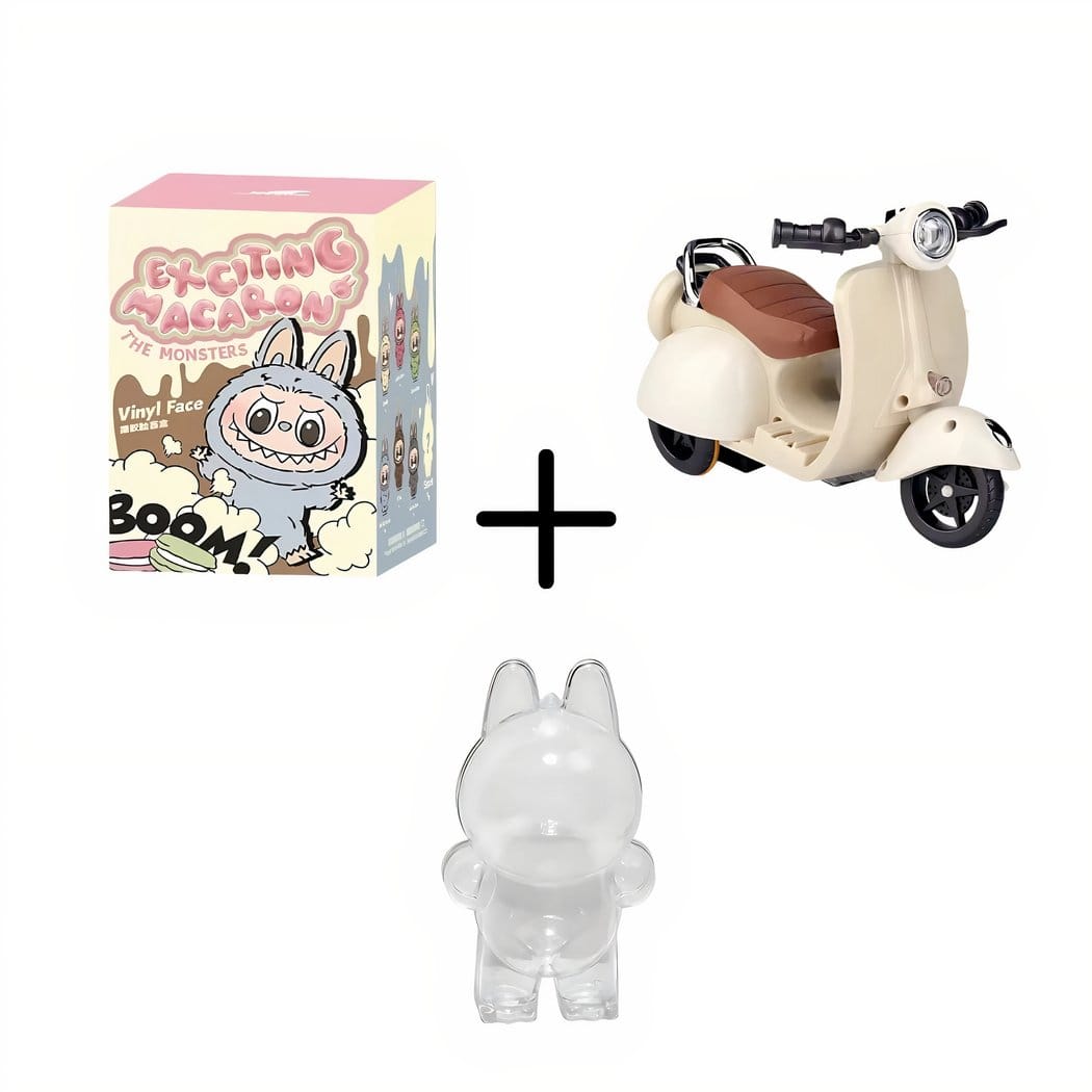 Labubu Knuffel Verrassingsdoos Staand Mystery Box Monstertje De Knuffel set-van-1 / mystery-box-hoesje-scooter