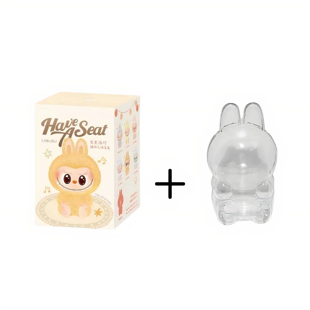 Labubu Knuffel Zittend Mystery Box Verrassingsknuffel Zacht De Knuffel set-van-1 / mystery-box-hoesje