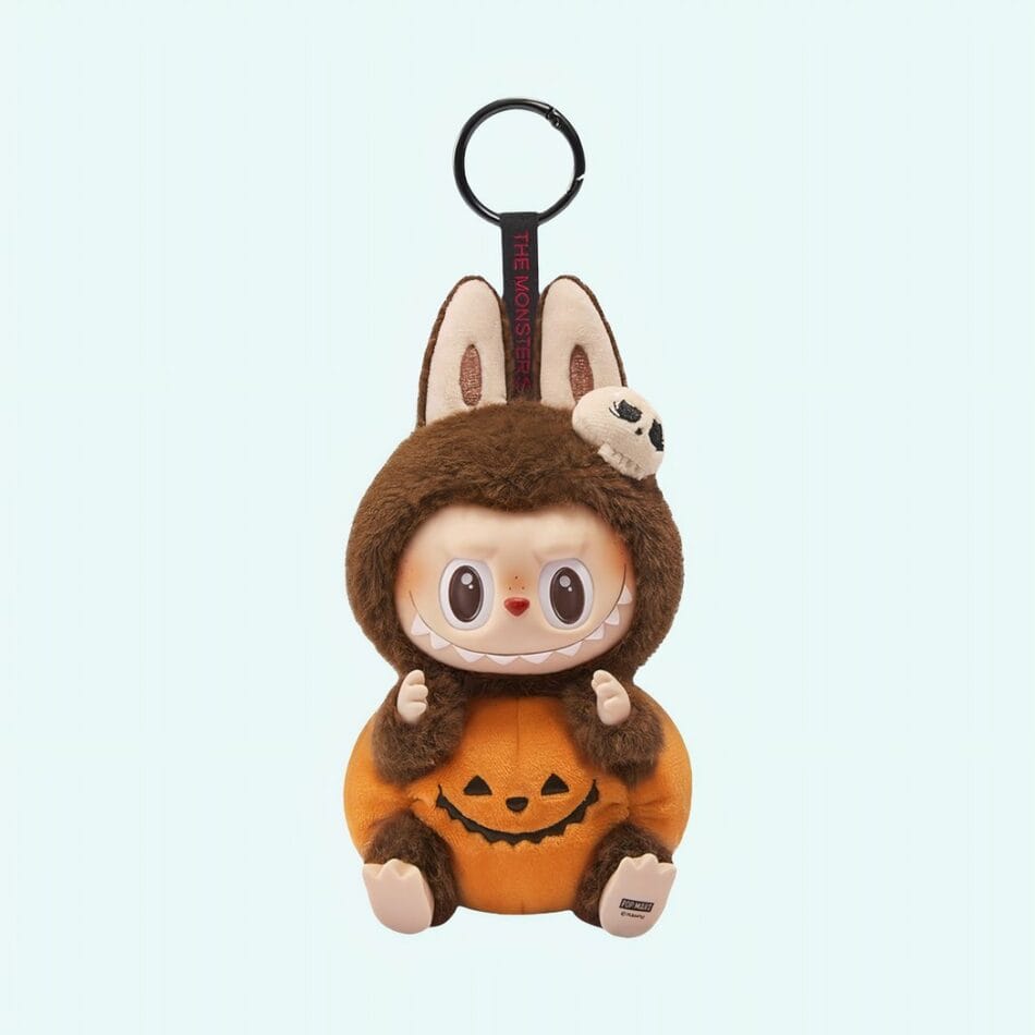 Labubu Pompoen Knuffel Halloween Monster 15 cm Oranje Pluche De Knuffel