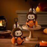 Labubu Pompoen Knuffel Halloween Monster 15 cm Oranje Pluche De Knuffel