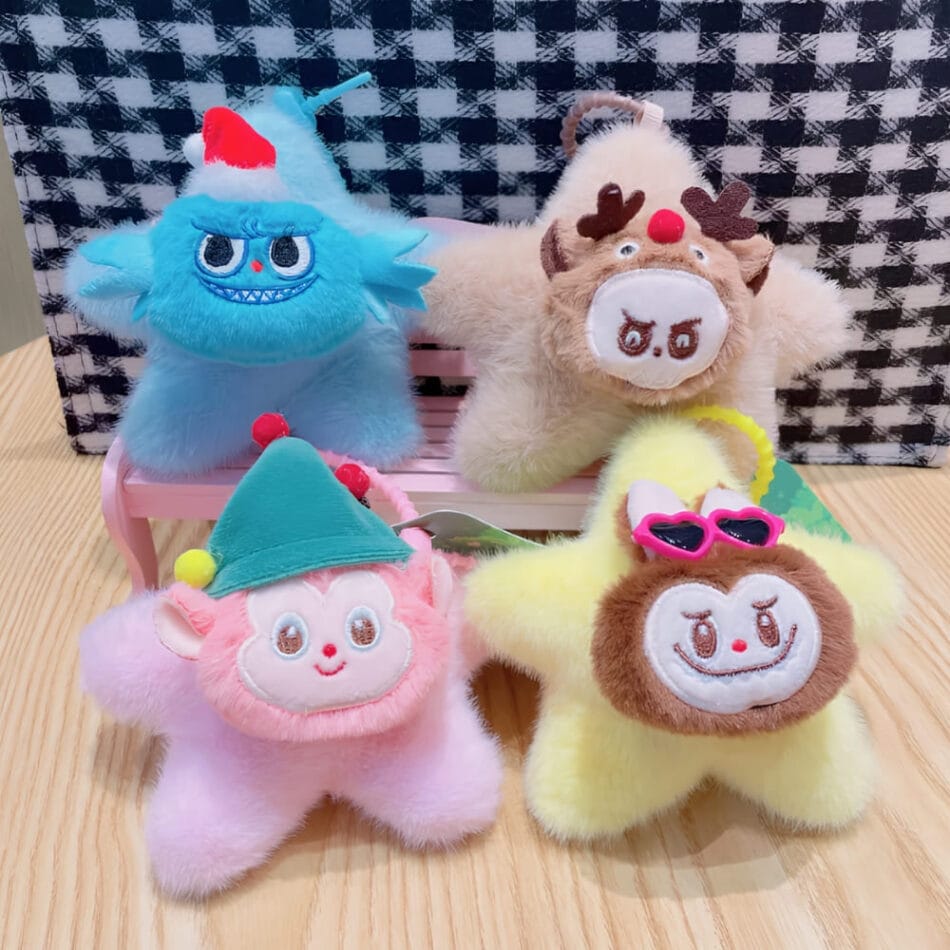 Labubu Ster Knuffel Sleutelhanger Sprankelend Draagbaar Monstertje De Knuffel