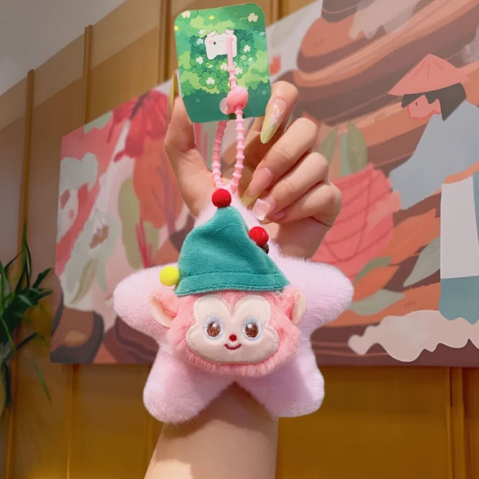 Labubu Ster Knuffel Sleutelhanger Sprankelend Draagbaar Monstertje De Knuffel