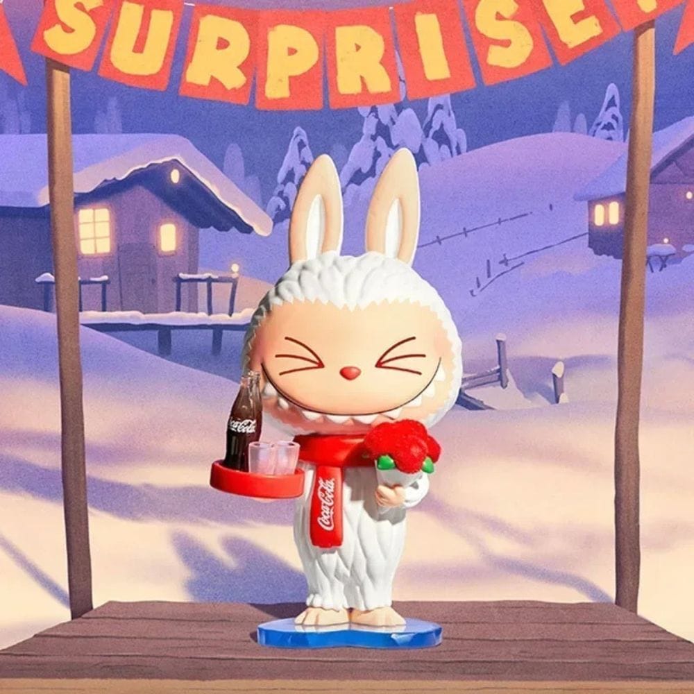 Labubu-stijl Coca-Cola De Monsters Vinyl Figuurs De Knuffel Labubu Serveur Romantique