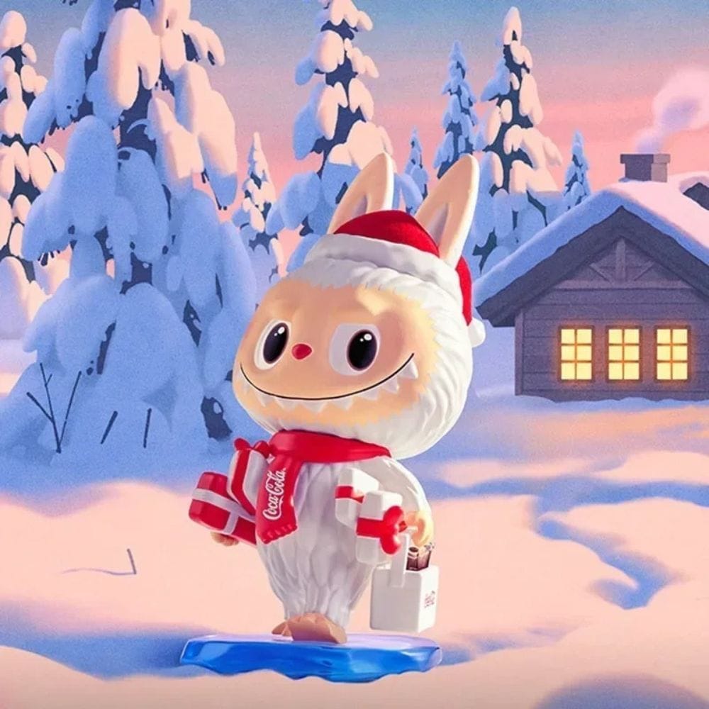 Labubu-stijl Coca-Cola De Monsters Vinyl Figuurs De Knuffel Labubu Père Noël