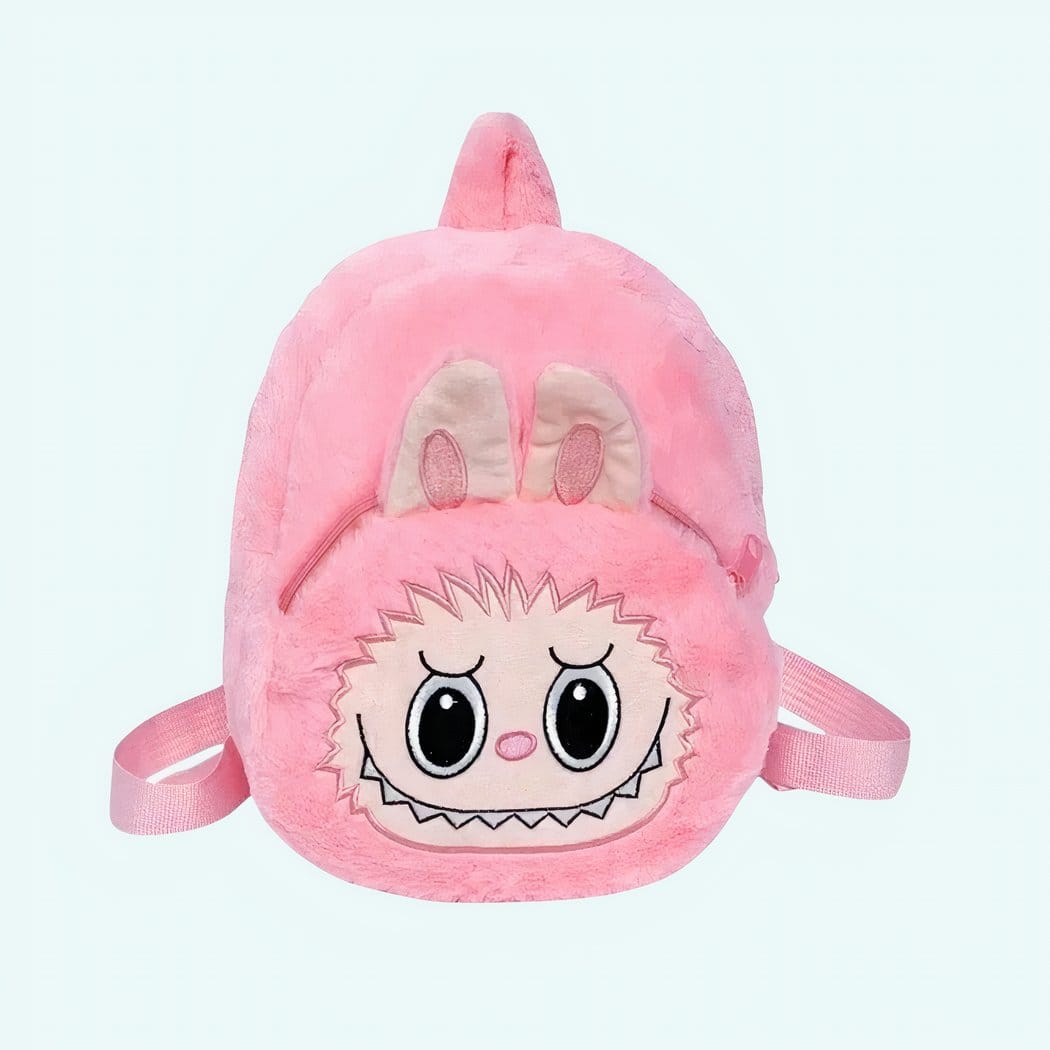 Labubu Stijl Knuffel Rugzak Voor Kinderen De Knuffel roze