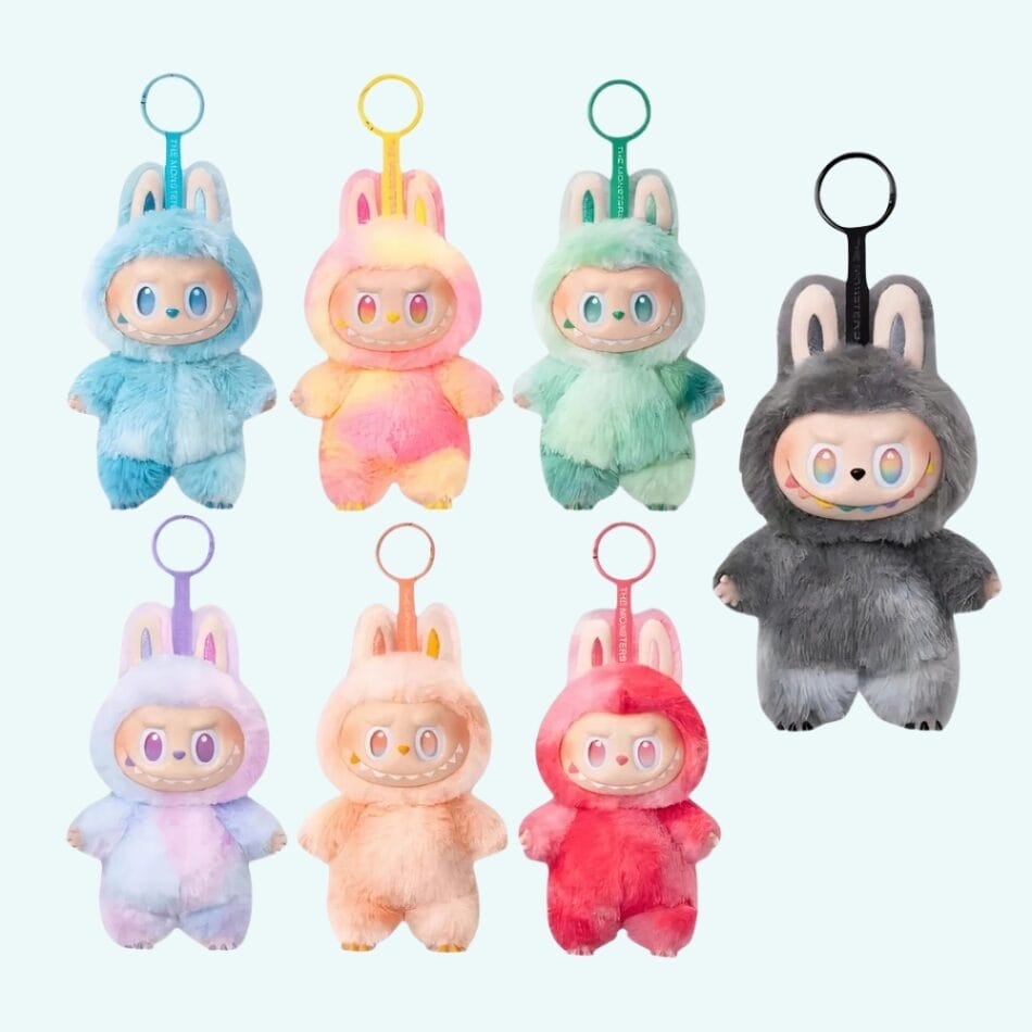 Labubu Stijl Knuffel Sleutelhanger Kleurrijke Popkleuren De Knuffel