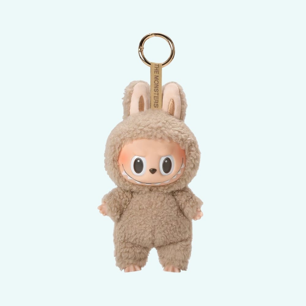 Labubu Stijl Knuffel Sleutelhanger Schattig Figuurtje De Knuffel beige