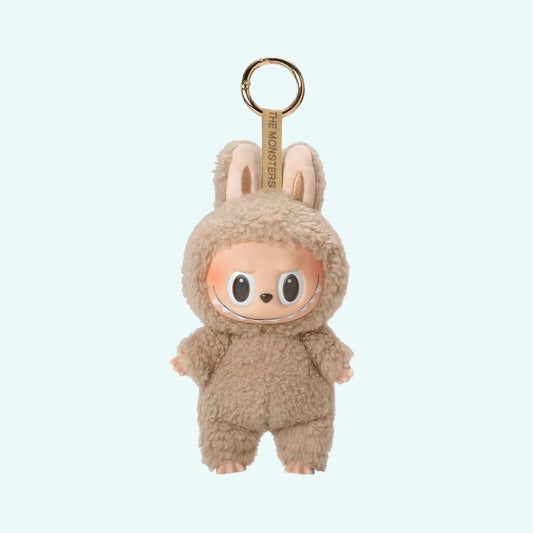 Labubu Stijl Knuffel Sleutelhanger Schattig Figuurtje De Knuffel beige