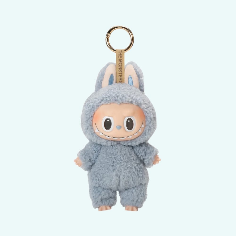 Labubu Stijl Knuffel Sleutelhanger Schattig Figuurtje De Knuffel blauw