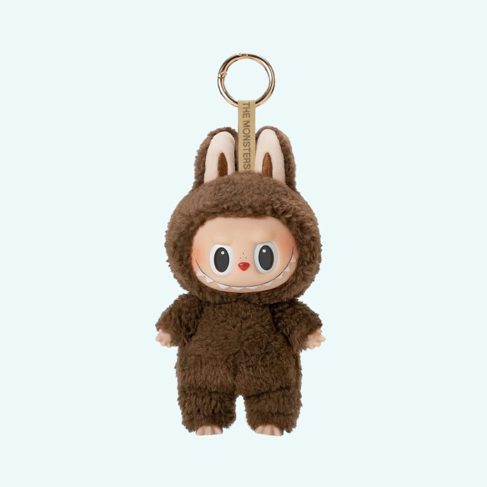 Labubu Stijl Knuffel Sleutelhanger Schattig Figuurtje De Knuffel bruin